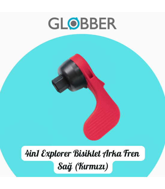 Globber 4in1 Explorer Bisiklet Yedek Parça // Sağ Arka Tekerlek Freni (Kırmızı)
