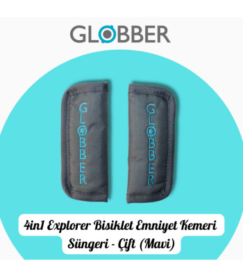 Globber 4in1 Explorer Bisiklet Yedek Parça // Çift Emniyet Kemeri Süngeri (Mavi)