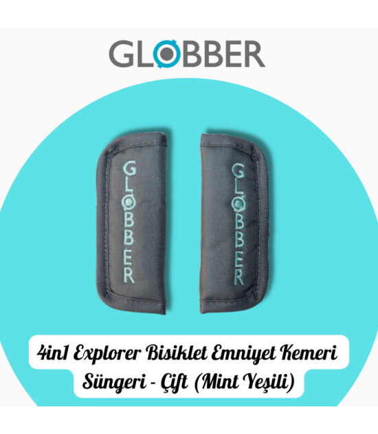 Globber 4in1 Explorer Bisiklet Yedek Parça // Çift Emniyet Kemeri Süngeri (Mint Yeşili)