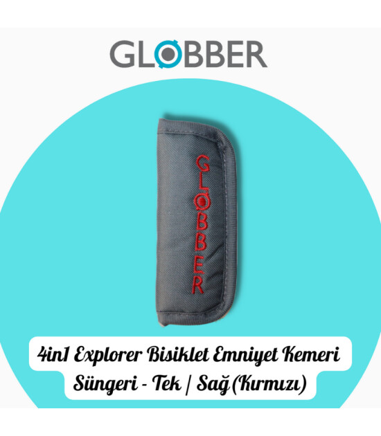 Globber 4in1 Explorer Bisiklet Yedek Parça // Tek Emniyet Kemeri Süngeri (Kırmızı)