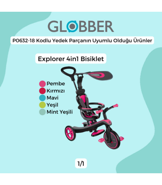 Globber 4in1 Explorer Bisiklet Yedek Parça // Yan Bar Bağlantı Vidası