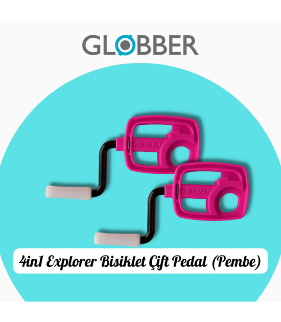 Globber 4in1 Explorer Bisiklet Yedek Parça // Çift Pedal (Pembe)