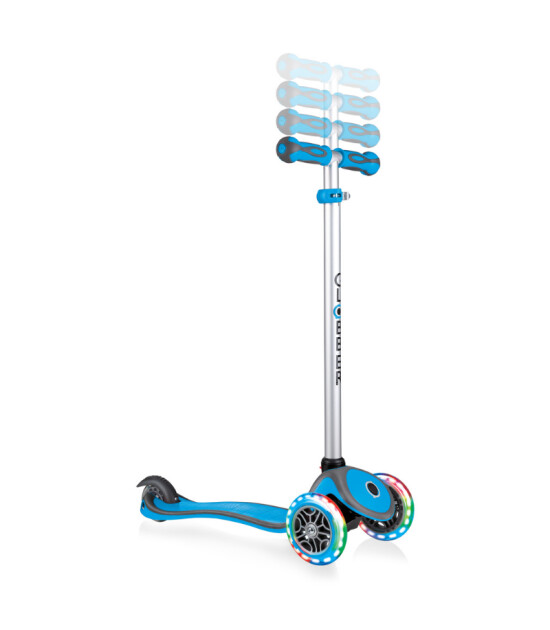 Globber Evo Comfort Play Işıklı Scooter // Mavi