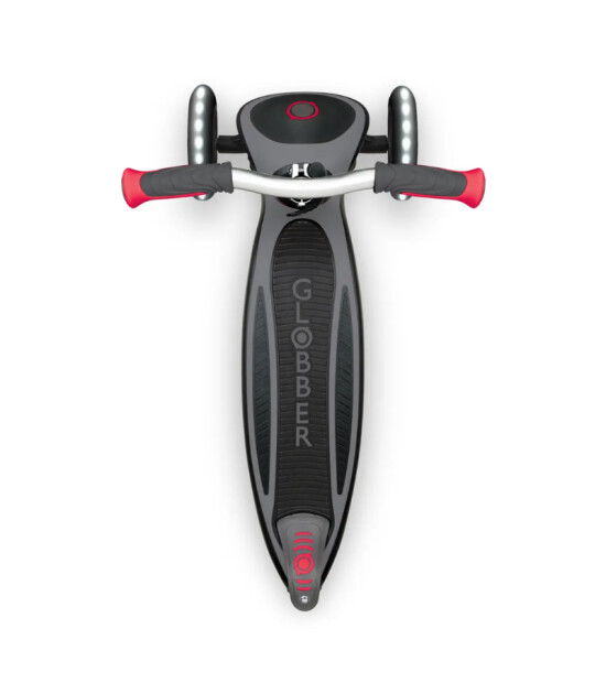 Globber Master Işıklı Katlanabilir Scooter // Siyah - Kırmızı