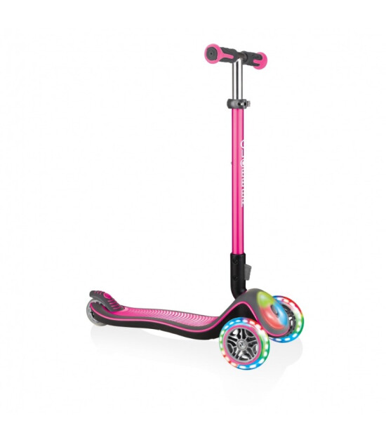 Globber Elite Işıklı ve Katlanabilir Scooter // Pembe