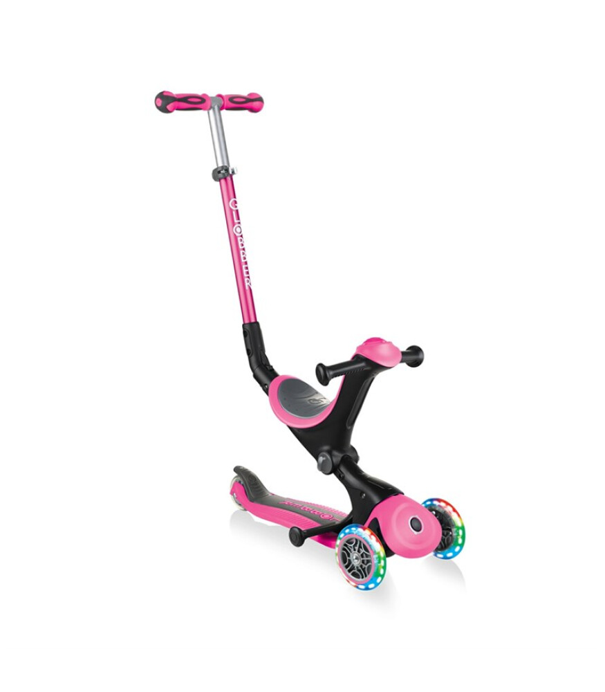 Globber Go Up Deluxe Işıklı Teker Scooter // Pembe - Keyif Bebesi