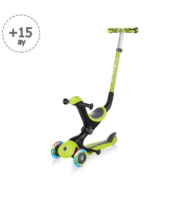 Globber Go Up Deluxe Işıklı Teker Scooter // Yeşil