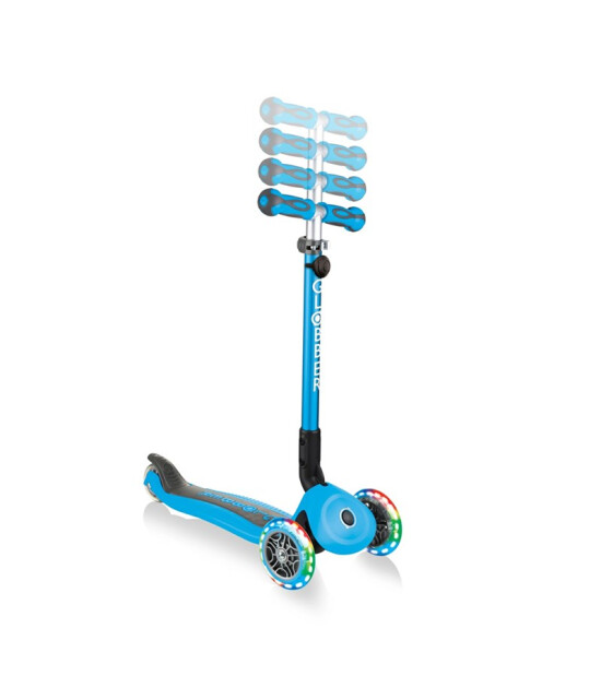 Globber Go Up Deluxe Işıklı Teker Scooter // Mavi