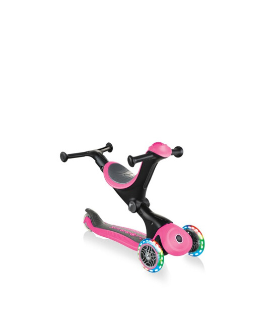 Globber Go Up Deluxe Işıklı Teker Scooter // Pembe