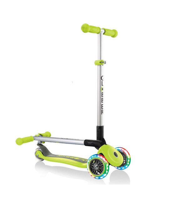 Globber Primo Katlanabilir Işıklı Scooter // Yeşil