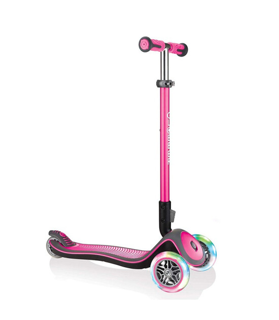 Globber Elite Deluxe Işıklı Scooter // Pembe