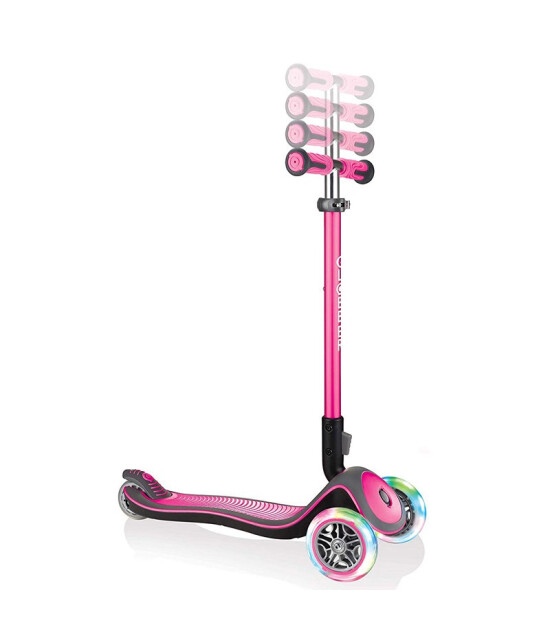 Globber Elite Deluxe Işıklı Scooter // Pembe