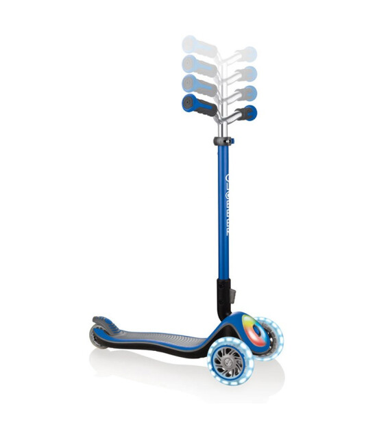 Globber Elite DeluxeFull Işıklı Scooter // Mavi