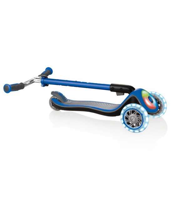 Globber Elite Deluxe Full Işıklı Scooter // Mavi