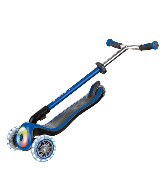 Globber Elite DeluxeFull Işıklı Scooter // Mavi