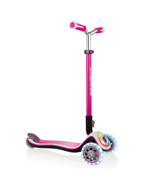 Globber Elite DeluxeFull Işıklı Scooter // Pembe