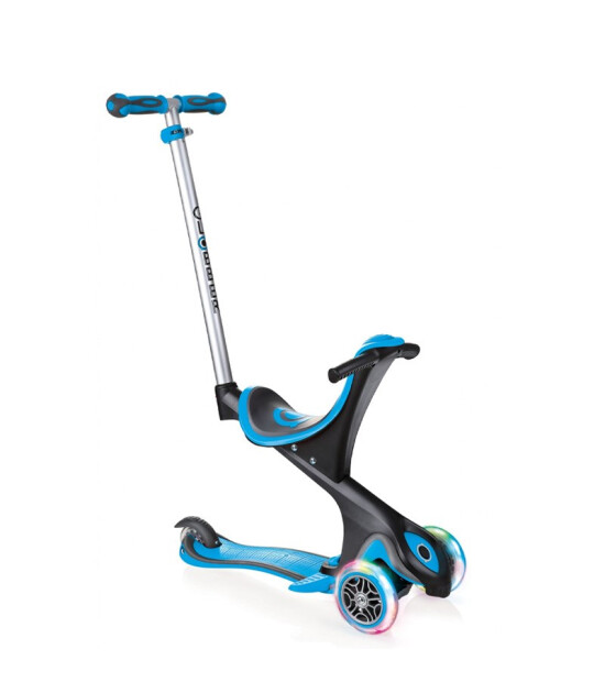 Globber Evo Comfort Işıklı Scooter //Mavi