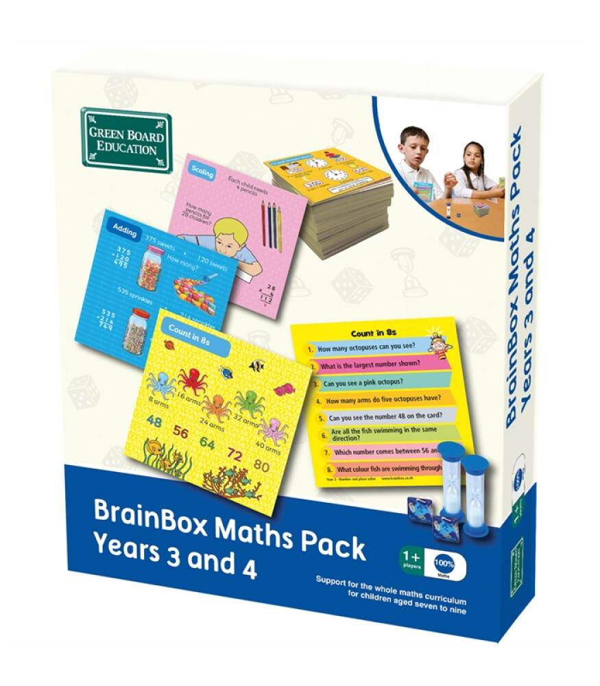 Brain Box Math Green Board Games BrainBox Matematik Paketi 3-4 (Maths Pack Years 3 and ...