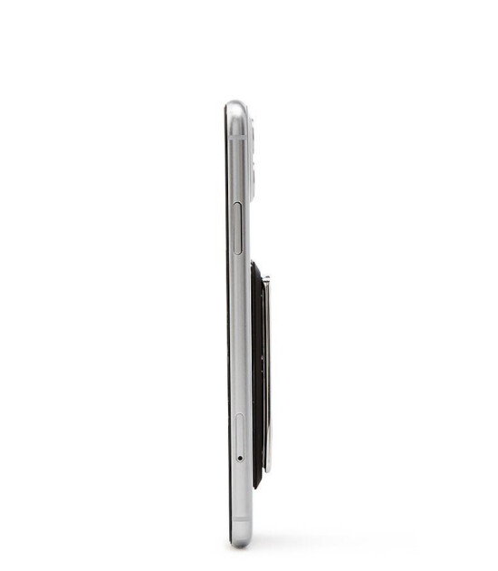 HANDLstick Stand Özellikli Telefon Tutucu // Leather Black - Chrome