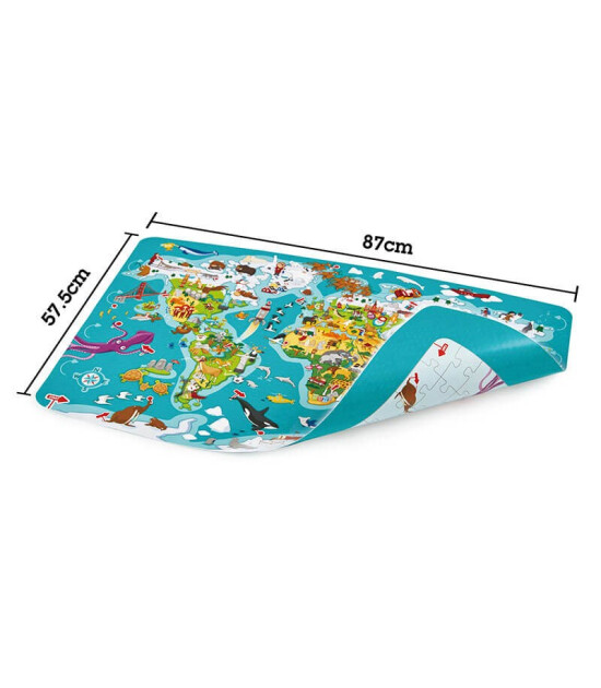 Hape Puzze ve Kutu Oyunu (2in1) // Dünya Turu (105 Parça)