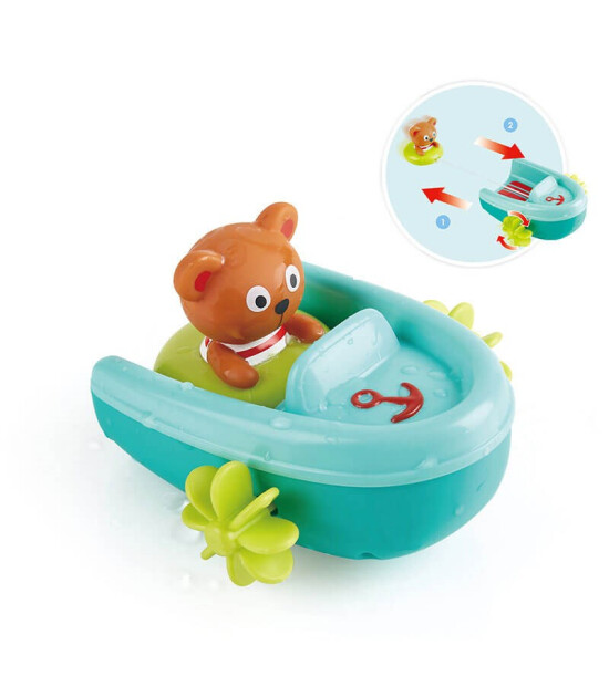 Hape Çek-Bırak Tekne ve Ayıcık // Banyo Oyuncağı