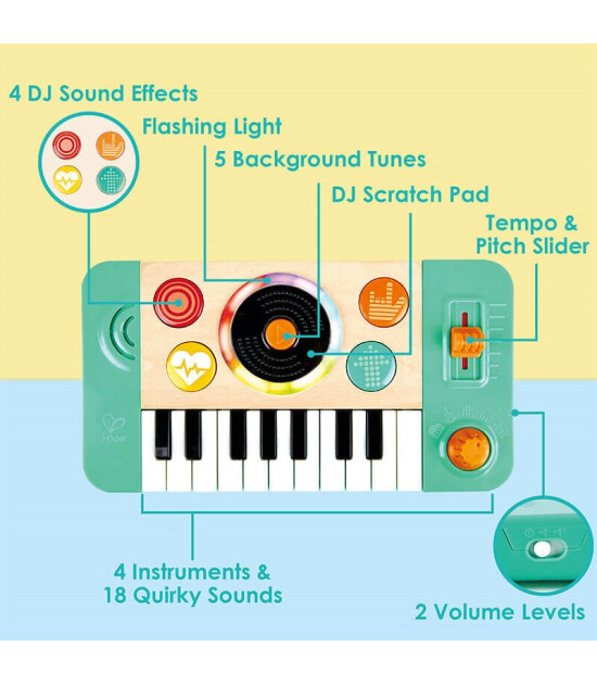 Hape DJ Mix & Spin Studio Oyuncak Müzik Aleti