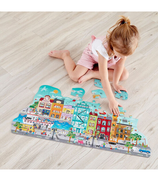 Hape Puzzle // Hareketli Şehir (50 Parça)