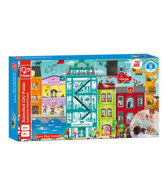 Hape Puzzle // Hareketli Şehir (50 Parça)