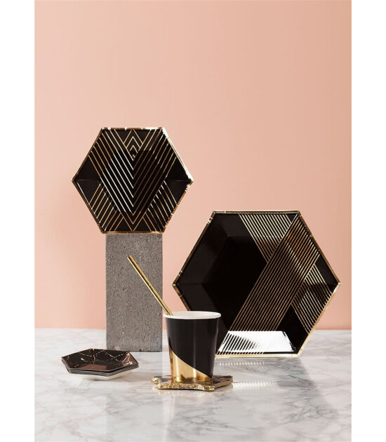 Harlow & Grey Noir Black Bardak 8'li