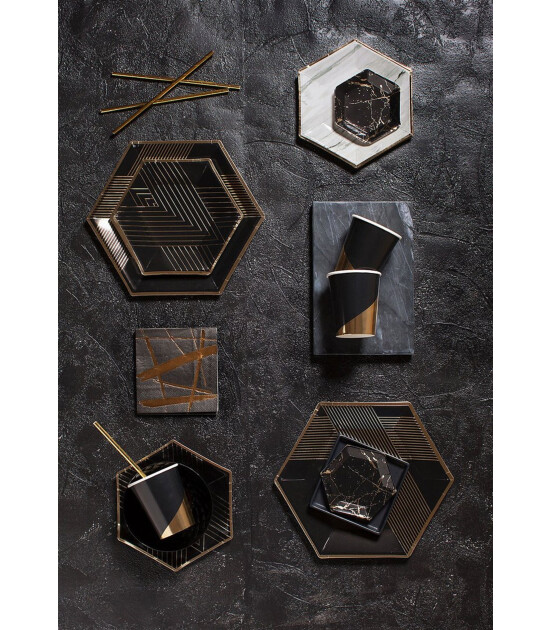 Harlow & Grey Noir Black Bardak 8'li