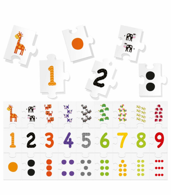 Headu Puzzle Seti // Sayılar - 123 (3 Parça)