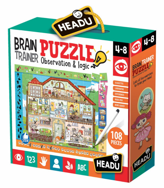 Headu Observation & Logic Puzzle // Brain Trainer (108 Parça)