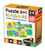 Headu Çift Taraflı Jumbo Puzzle Set // Dinozor (4 Parça)