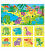 Headu Çift Taraflı Jumbo Puzzle Set // Dinozor (4 Parça)