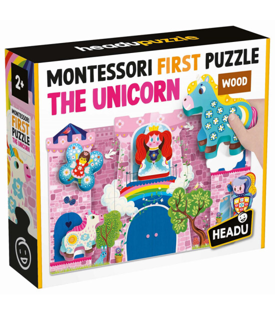 Headu Montessori First Puzzle The // Unicorn Wood