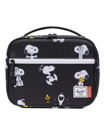 Herschel X Peanuts Pop Quiz Termal &Ccedil;anta // Snoopy and Woodstock Black