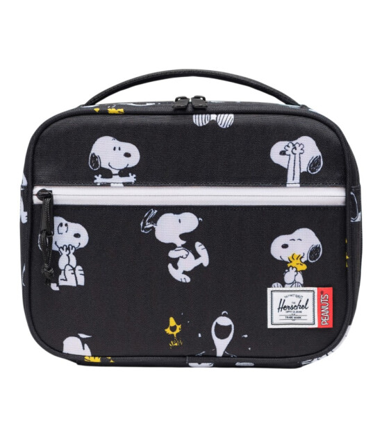 Herschel X Peanuts Pop Quiz Termal &Ccedil;anta // Snoopy and Woodstock Black