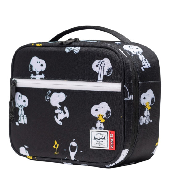 Herschel X Peanuts Pop Quiz Termal &Ccedil;anta // Snoopy and Woodstock Black