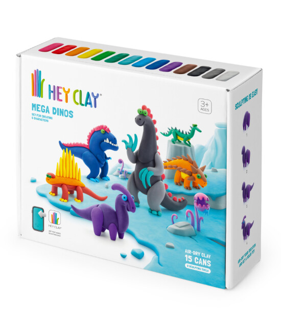 Hey Clay Hava ile Kuruyan Kil (15 Kutu) // Mega Dinozorlar