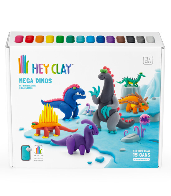 Hey Clay Hava ile Kuruyan Kil (15 Kutu) // Mega Dinozorlar