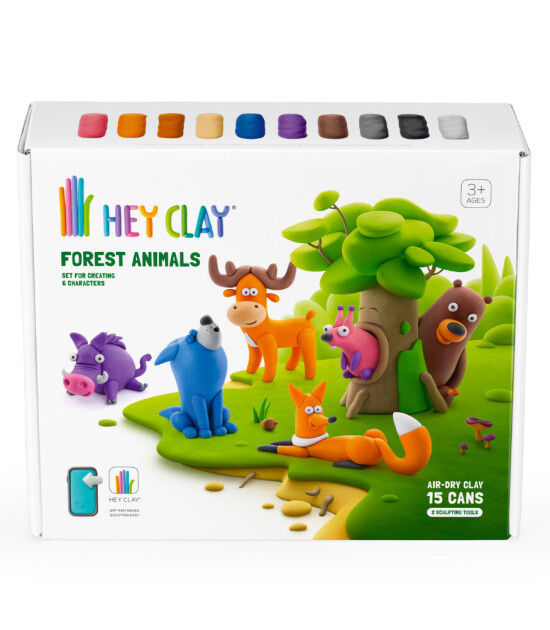 Hey Clay Hava ile Kuruyan Kil (15 Kutu) // Orman Hayvanları