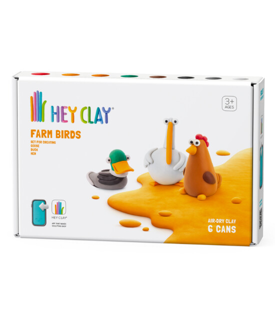 Hey Clay Hava ile Kuruyan Kil (6 Kutu) // Çiftlik Kuşları (Ördek-Kaz-Tavuk)