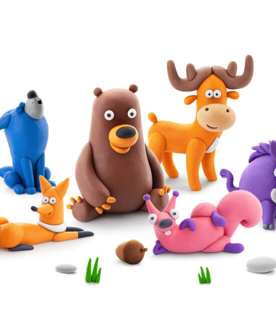 Hey Clay Hava ile Kuruyan Kil (6 Kutu) // Orman Hayvanları (Ayı-Geyik-Yaban Domuzu)