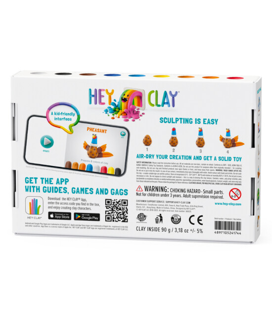 Hey Clay Hava ile Kuruyan Kil (6 Kutu) // Kuşlar (Tukan-Penguen-Tavuskuşu)