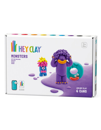 Hey Clay Hava ile Kuruyan Kil (6 Kutu) // Monsters (Hipster-Bigwig-Donut)