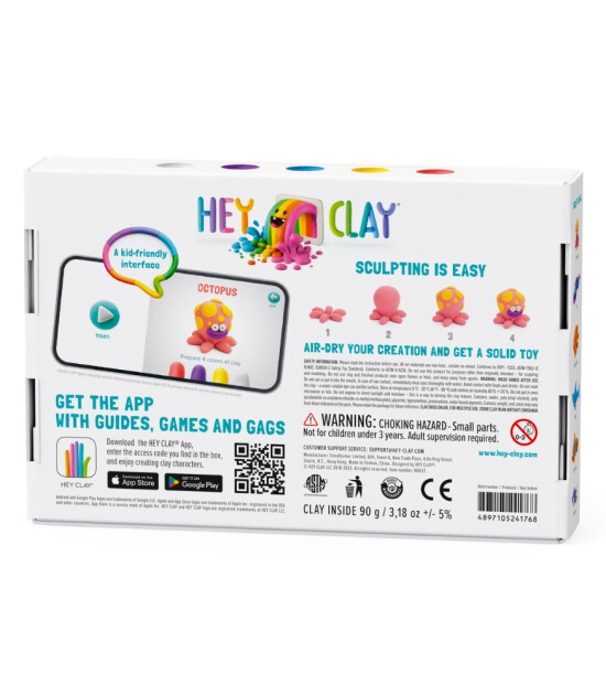 Hey Clay Hava ile Kuruyan Kil (6 Kutu) // Okyanus (Köpekbalığı-Ahtapot-Vatoz)