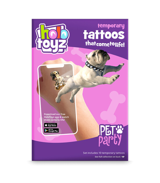 HoloToyz Tattoo - AR Uyumlu Geçici Dövme // Pet Party