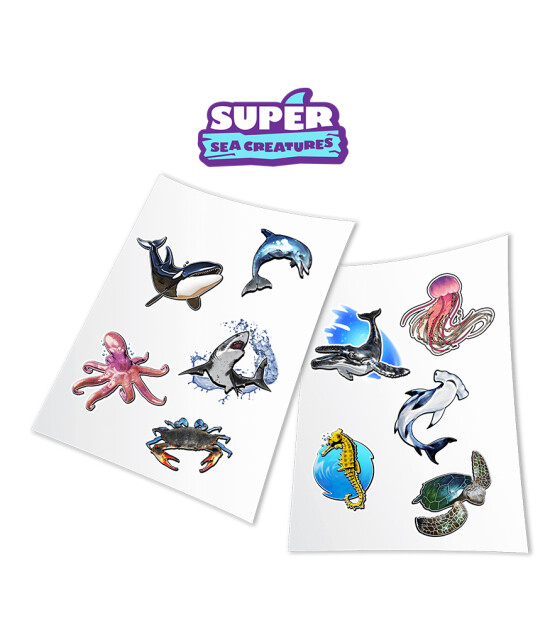 HoloToyz Sticker - AR Uyumlu Etiket // Super Sea Creatures