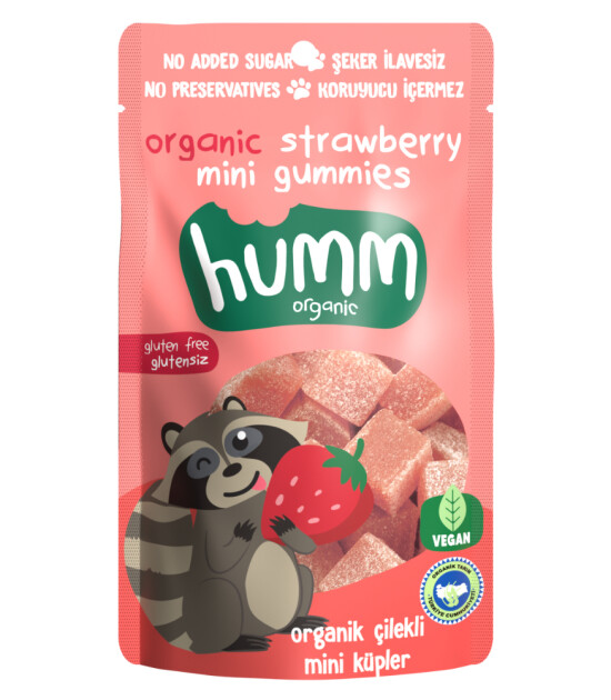 Humm Organic Çilekli Vegan Küpler