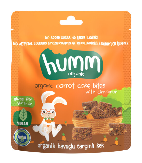 Humm Organic Glutensiz Vegan Havuç ve Tarçınlı Kek